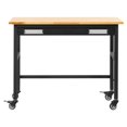 thumbnail image 1 of STAWAY 48" Workbench on Wheels - Solid Oak Top, 1500 lbs Capacity, Large Drawer Organizer, 360° Casters, Versatile for Garage, Workshop, Home & Office, 1 of 9