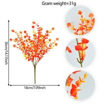 Luoshdecor Fall Stems Artificial Boston Fern Leaves Branches ,Autumn Floral Picks Stem for Garden Thanksgiving Home Decor