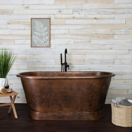 Stephon 60 Inch Copper Double Ended Bathtub
