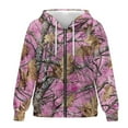 thumbnail image 4 of Uorisanigo Purple Camo Hunting Hoodie Oversized Sweatshirt Casual Slight Stretch Womens Hoodies Oversized Sweatshirts Drop Shoulder Comfortable Winter Fall Clothes Size S, 4 of 7
