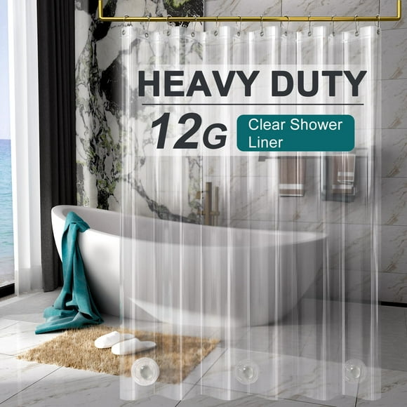 Forro de cortina de ducha AmazerBath, resistente, calibre 12, 180 x 210 cm