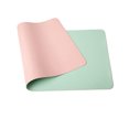 thumbnail image 1 of Almohadilla De Escritorio Alfombrilla de ratón de PU de doble cara, resistente al agua, para escritorio de juegos, alfombrilla para PC (25x21cm verde + rosa), 1 of 6