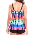 thumbnail image 4 of Plus Size Swimsuits for Women 2pcs Bathing Suits Tankini Swim Dress with Low Waist Shorts, 4 of 5