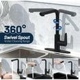 thumbnail image 4 of Black Kitchen Faucet with Pull Down Sprayer, Temperature Digital Display Kitchen Sink Faucets with Deck Plate Single Handle Water Faucet, 4 of 7