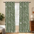 thumbnail image 6 of Tchckioa 42x96 Inch Blackout Curtains for Dorm Roo,Boho Green Privacy Protection Grommet Window Drapes,2 Panels, 6 of 8