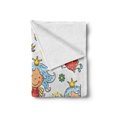 thumbnail image 2 of Fairy Soft Flannel Fleece Blanket, Cartoon Princess Pattern with Magic Wand Dragon Dress Unicorn and Crown Little Child, Cozy Plush for Indoor and Outdoor Use, 50" x 70", Multicolor, by Ambesonne, 2 of 6