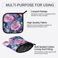 thumbnail image 3 of Yayeee Oven Mitts and Pot Holder Set of 4 Heat Resistant Kitchen Gloves Baking Hot Pad, Colorful Art Flowers, 3 of 5