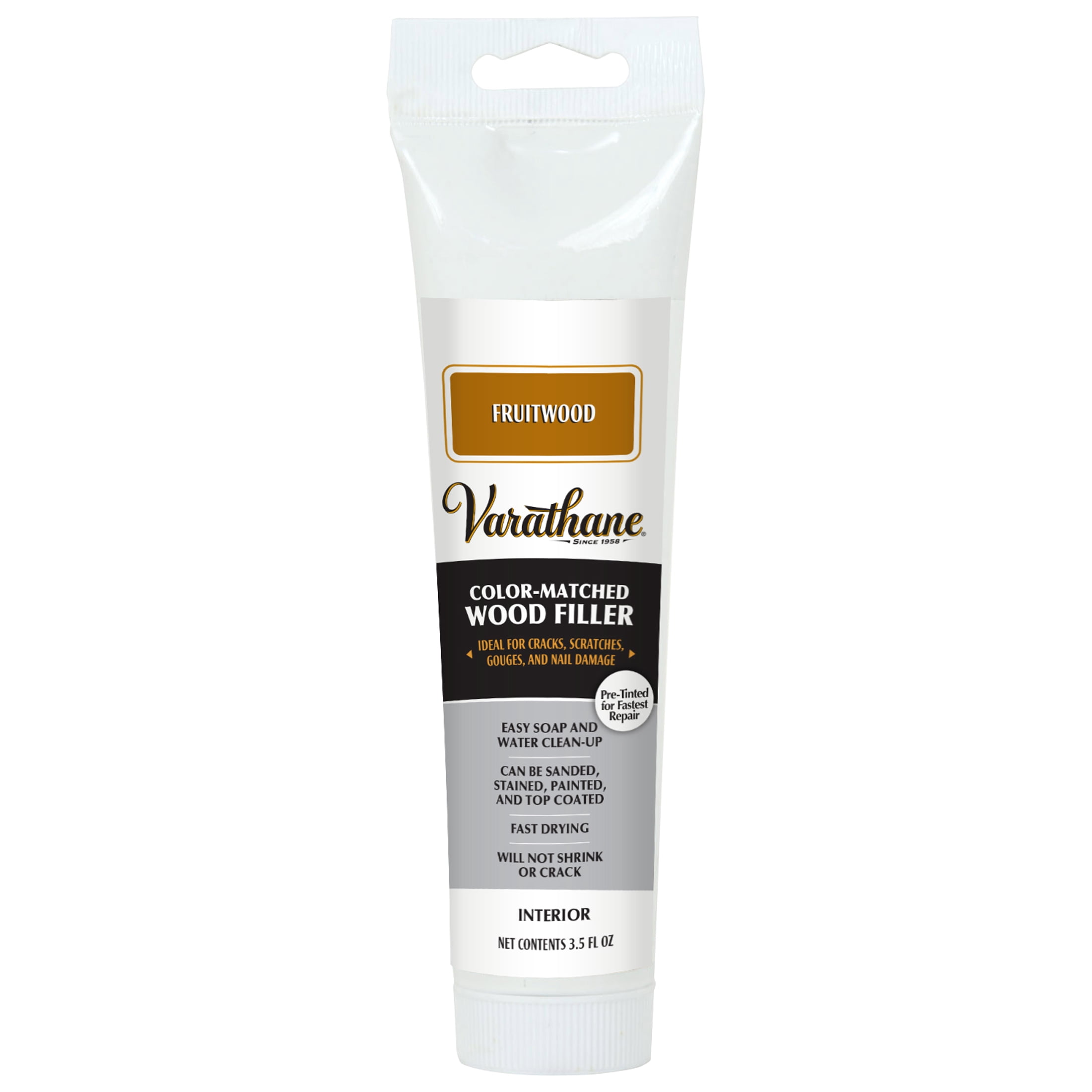 4 Pack, Fruitwood, Varathane Wood Filler-215199, 3.5 oz Tube