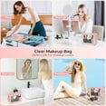 thumbnail image 5 of Clear Makeup Bag, Travel Toiletry Bag with Zipper, Clear Cosmetic Case Organizer Pouch for Travel Purse Car Transparent,Clear Square Makeup Bags for Women Men, 5 of 6