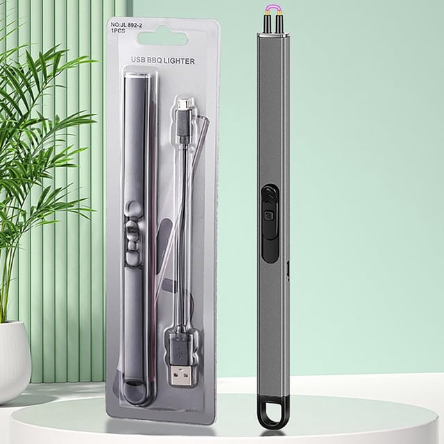 BAOPAI USB Rechargeable Plasma Arc Lighter Windproof Flameless with 7s Auto Off and Double Protection for Kitchen Candles Stoves and Camping Use