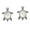 White, variant on Cute Little Sterling Silver Turtle Synthetic Coral Stud Earrings