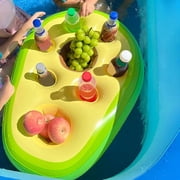 Inflatable Beverage Cooler - Green Plastic Drink Ice Bucket for Party Pool BBQ Picnic - 25.59x19.69in Outdoor Beverage Tub for Events