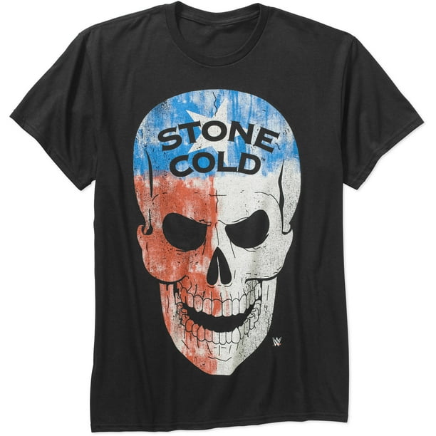 WWE - Steve Austin Stone Cold Texas Flag Men's Graphic Tee ...