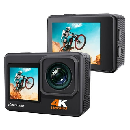 Image of CAMPARK 4K/30FPS 24MP Dual Color Screen Action Camera Ultra HD Wifi Underwater Camera EIS 131FT Waterproof Camera 170 Degree Wide Angle