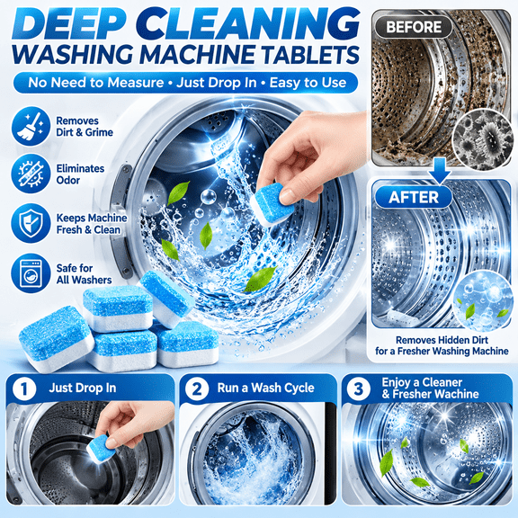 NOBRAND Washing Machine Cleaning Tablets 12 Count