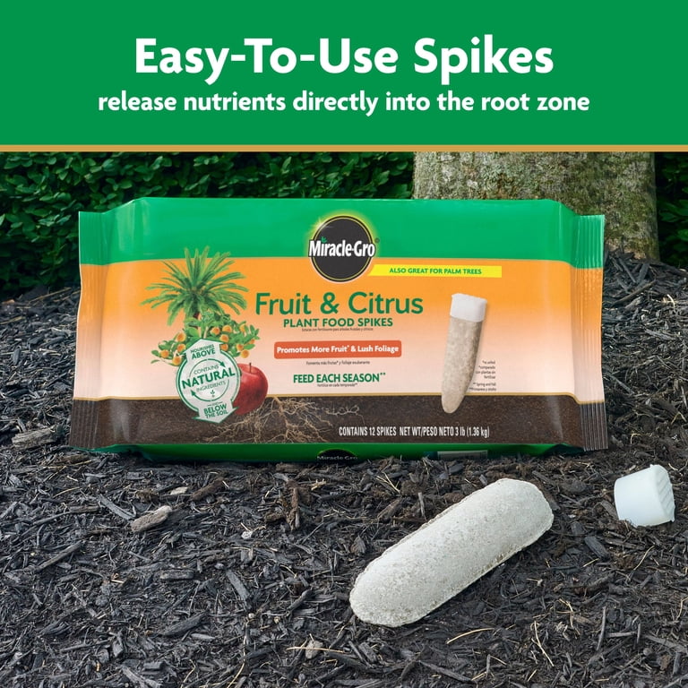 ネクチュラ　スパークル　3本 Miracle-Gro Citrus Outdoor Tree Spikes 3lb - Walmart.com