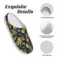 thumbnail image 5 of Lsque Hand Drawn Citrus Fruits Elegant Lemons Pattern Womens Comfort Cotton on Scuff With Memory Foam and Anti-skid Sole Slipper-35/36, 5 of 7