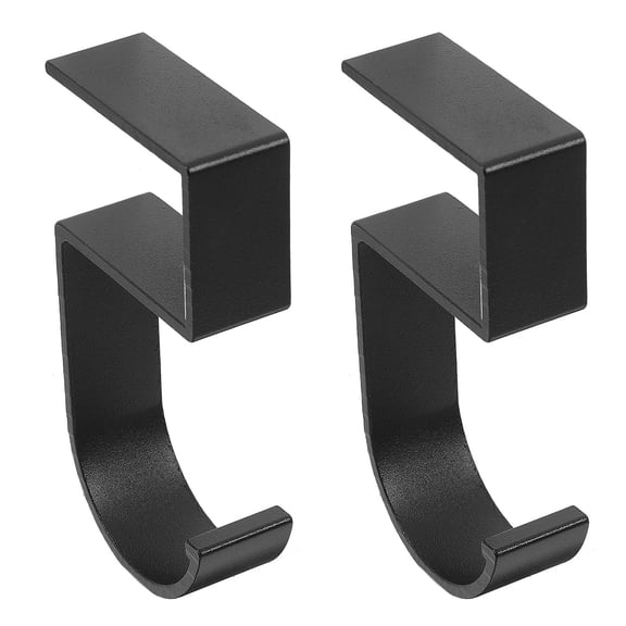 OULII 2Pcs Strong Metal Desk Hooks Clamp on Portable Table Hangers for Bag and Office Use