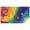 Colorful Circular Pattern, variant on Rainbow Tie Dye Sunburst Rectangle Tablecloth 60"x84",Waterproof Polyester Rectangle Table Cloth, Wipeable Spillproof Polyester Tablecloth for Dining, Camping, Indoor and Outdoor
