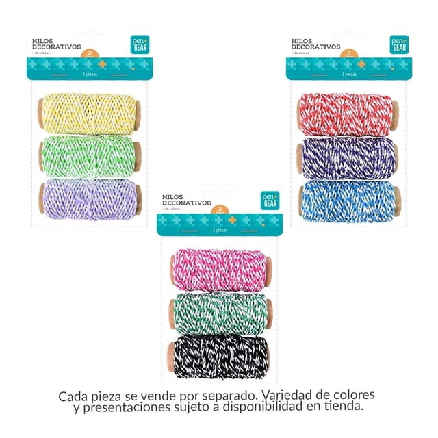 Carrete De Hilo Pen+Gear Varios Colores 3 Pzas