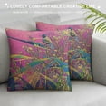 thumbnail image 3 of GOSMITH  Floral Throw Pillow Cover Vintage Art Nature Irises Flower Leaves Rectangle Pillow Cases Home Decorative Cushion Cover for Bed Sofa Purple Green White, 3 of 5
