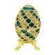 thumbnail image 5 of Caja de baratijas con forma de huevo de Pascua, adorno decorativo, organizador de joyas con forma de huevo de Fabergé. Azul, 5 of 9