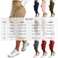 thumbnail image 4 of Zulora Women's Elastic Waist Cargo Capri Pants with Button Detail and Multi Pockets Straight Leg Tapered Cuffed Hem Cropped Trousers for Casual Sport Daily Wear Four Season Versatile Street Style, 4 of 8