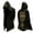 ZC Black, variant on Norse Mythology Hooded Jacket Long Sleeve Relaxed Fit Cardigan Coat Streetwear