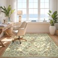 thumbnail image 3 of Design&I 5'x7' Ultra Soft Area Rug, Vibrant Traditional Border Featuring Trailing Vine Botanical None Fluffy Washable Non Shedding for Bedroom Living Room Home Office, 3 of 7