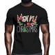 thumbnail image 2 of Camisetas gráficas informales de manga corta para hombre con frase "Árbol de Navidad alegre", 2 of 8