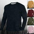 thumbnail image 4 of Wrtxtat Cotton T-Shirts for Men Big and Tall Regular Fit Casual Solid Color Long Sleeve Crewneck Pullover Tops Trendy Basic Athletic Workout Tees Sweatshirt Army Green XXXXXL, 4 of 4