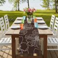 thumbnail image 4 of Table Runners 72 Inches Long Dress Scarves, Brown Flowers Farmhouse Kitchen/Dining Table Runner, Coffee Tablerunners, Spring Floral Botanical Modern Art 13x72 Inch, 4 of 9