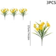 thumbnail image 3 of 3PC Artificial Narcissus Flowers, Lifelike Silk Daffodil Bouquet, Vibrant Table Centerpiece Arrangement, Plastic Stems, Home Office Decor, 14.6Inch, 3 of 6