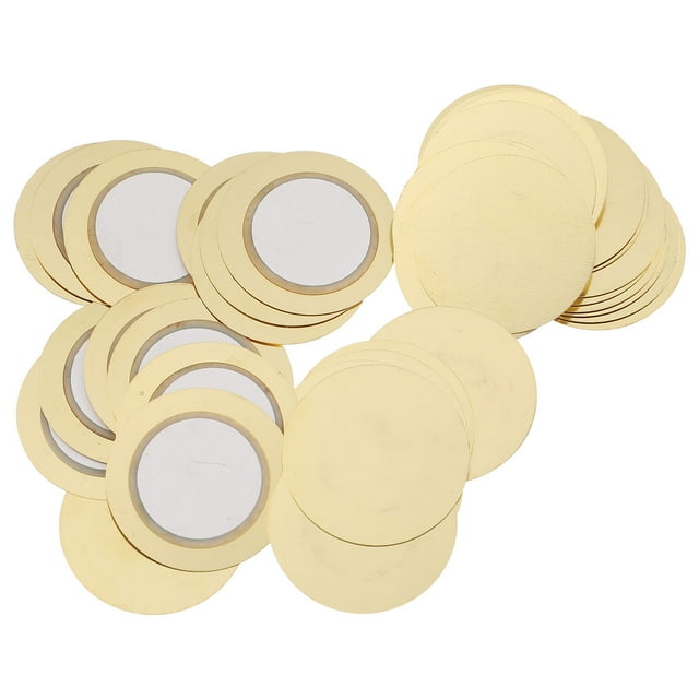 Minkissy 50pcs Transducer Piezoelectric Discs Sound Detection Copper Beige Users