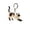 Beige, variant on Cat Hair Memorial Keychain Transparent Keepsake with Storage Compartment for Whiskers or Cat Lover Gift 1.2" x 2.0"