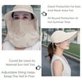 thumbnail image 5 of TITOUMI Ponytail Sun Hat For Women, 360 Degree UV Protection Mesh Wide Brim Buckle Hat, Foldable Beach Fishing Hat With Face Neck Flap, 4 Way Wearing, 5 of 5