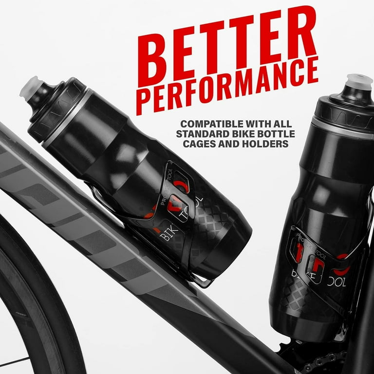 PRO BIKE TOOL Insulated Bike Water Bottle 680 ml 24 oz Black Walmart
