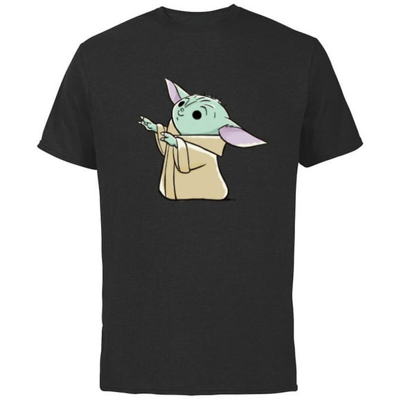Star Wars The Mandalorian Grogu Watercolor - Short Sleeve Cotton T-Shirt for Adults - Customized-Navy