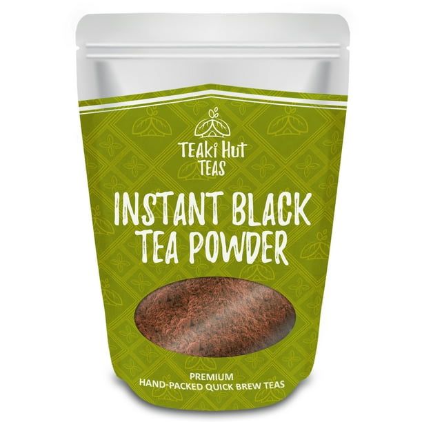 TEAki Hut Instant Black Tea Powder 4oz (192 Servings), 100 Pure Tea, No Fillers, Additives or