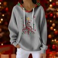 thumbnail image 2 of Women's Fashion Casual Christmas Print Pullover Long-Sleeve Sweatshirt with JESUS Design for Holiday Season and Comfortable Wear,Gray,M, 2 of 5