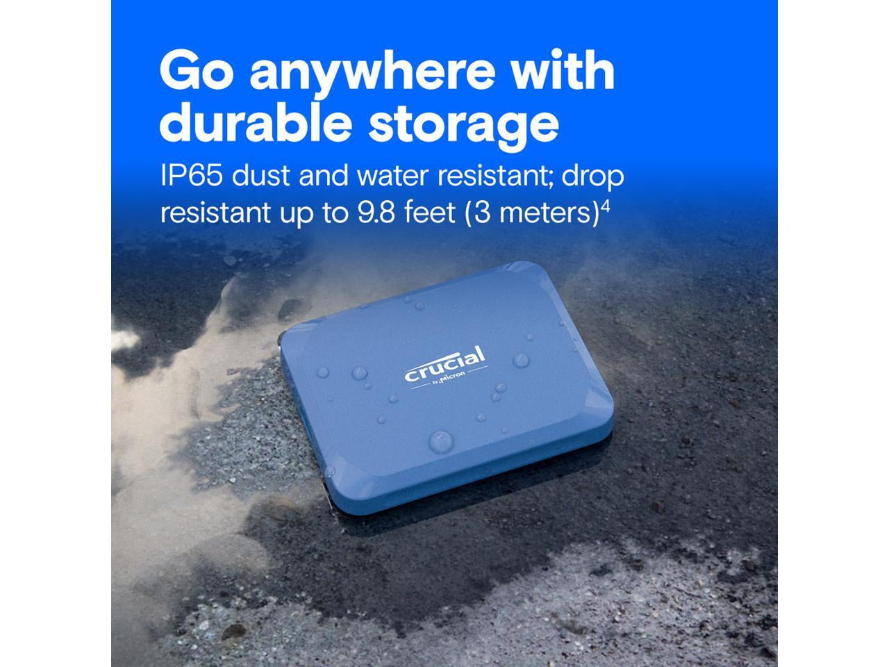 Crucial X10 6TB Portable SSD, USB-C 3.2 2x2, External Solid State Drive