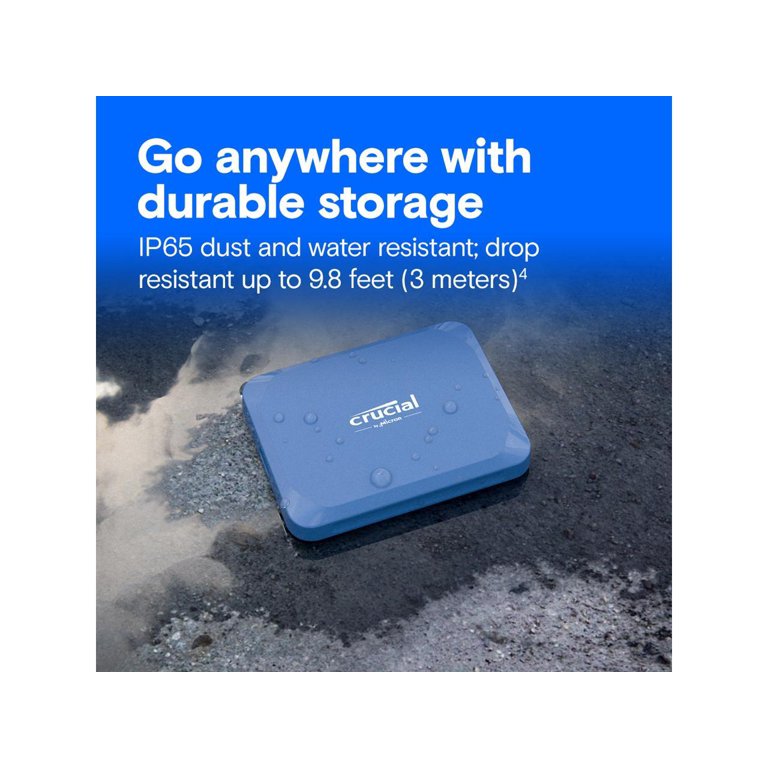 Crucial X10 6TB Portable SSD, USB-C 3.2 2x2, External Solid State