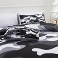 thumbnail image 5 of Btargot 3PCS Camouflage Bedding Set Twin Boys Camo Pattern Comforter Set Gray All Season Kids Bed, 5 of 11