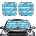 thumbnail image 2 of Haiem Dolphin Car Windshield Sun Shade (2 Pieces) Foldable Windshield Sun Shade Car Accessories for Truck SUV Pickup-Small, 2 of 7