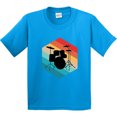 thumbnail image 3 of Inktastic Drummer Retro Drum Set Youth T-Shirt, 3 of 5