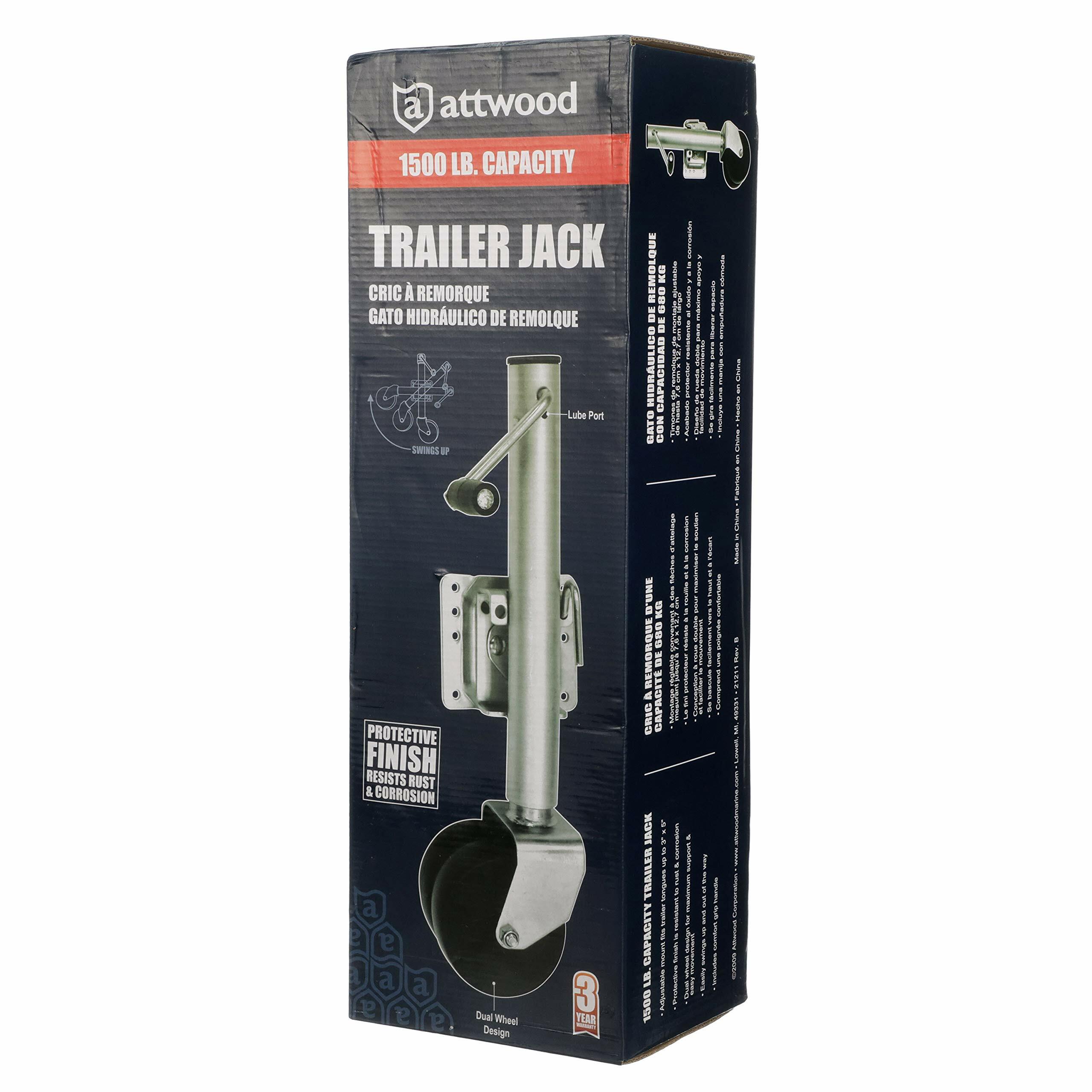 Attwood Dual-Wheel Trailer Jack, 1500 lb.