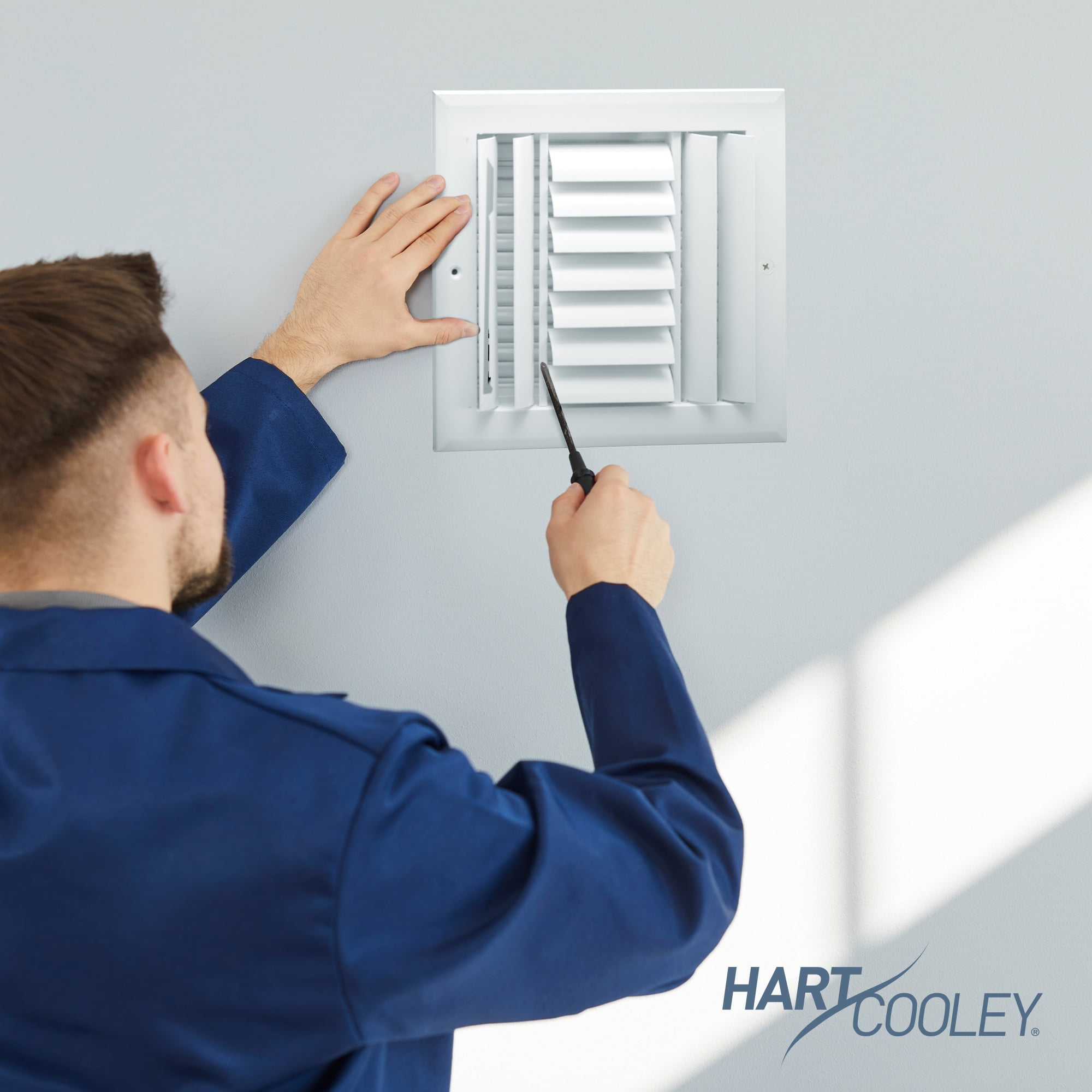 Hart & Cooley 12" x 6" Aluminum Curved Blade Register, Multi-Shutter Damper, 3-Way, White