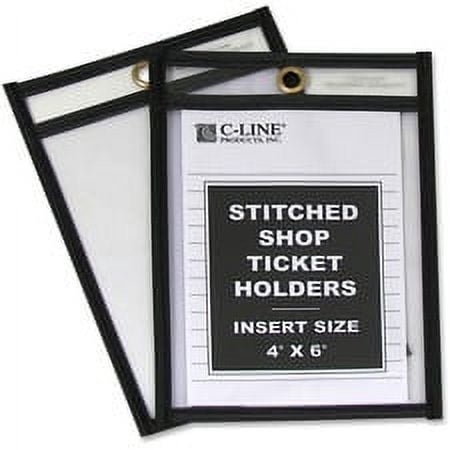C-Line Shop Ticket Holders, Stitched - Both Sides Clear, 4 x 6, 25/BX, 46046 C-Line Shop Ticket Holders, Stitched - Both Sides Clear, 4 x 6, 25/BX, 46046