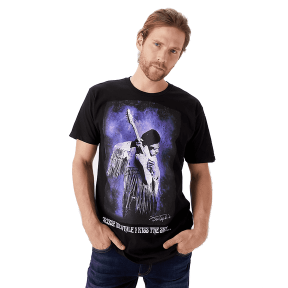 Wrangler Men's Short-Sleeve Rock n Roll "Purple Haze" (White, Large, L)