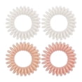 thumbnail image 3 of Kitsch Spiral Hair Ties, Coil Hair Ties, Ponytail Holder, 4pcs, Nude, 3 of 3